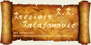 Krešimir Kalajanović vizit kartica